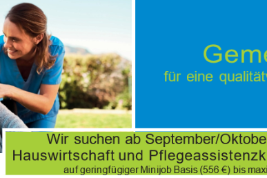 Hauswirtschafts- und Pflegeassistenzkräfte