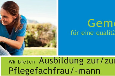 Wir bieten Ausbildungsplatz zur/m Pflegefachfrau/mann